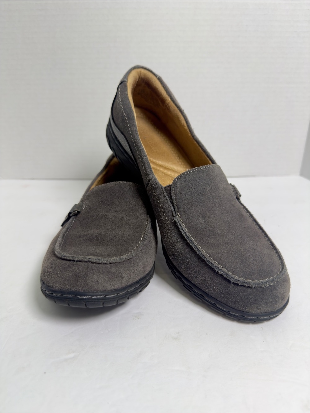 Naturalizer Women’s Gray Suede Slip-On Loafers Sz 7.5W